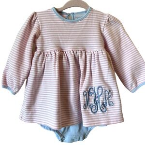 Squiggles by Charlie Dress - mHa monogram 6-9 Months